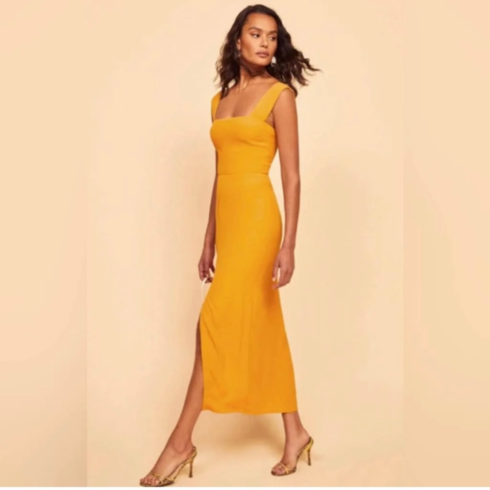 ❗️SOLD ❗️Reformation Graciella Yellow Midi Dress